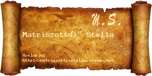 Matriszottó Stella névjegykártya